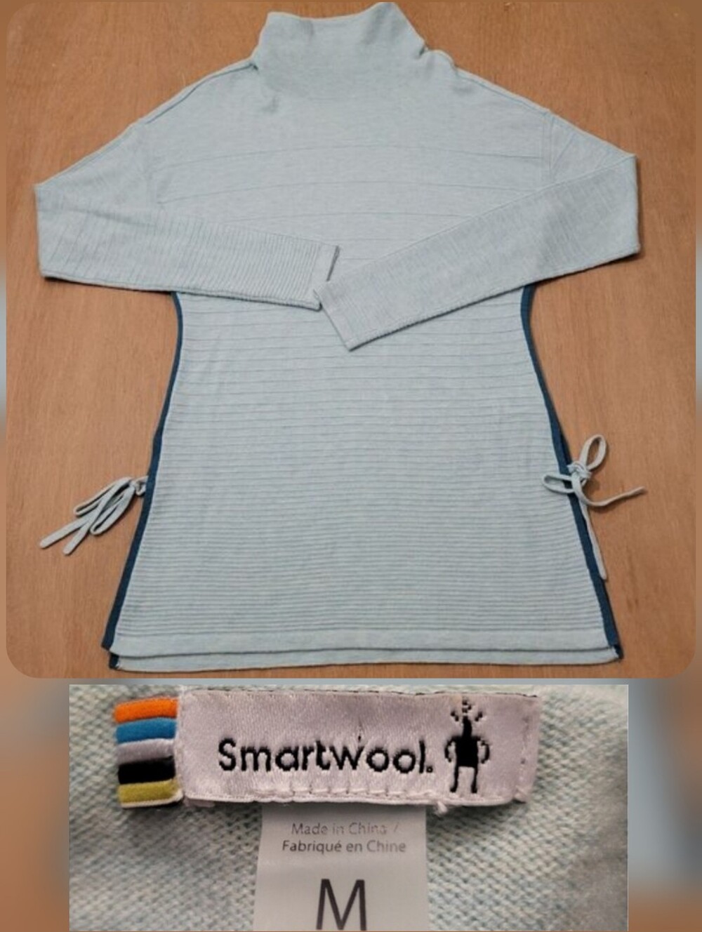 Smartwool Spruce Creek Tunic Sweater Color Frosty Green Size Medium Women's